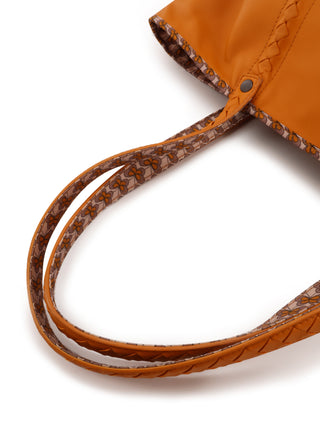 Reversible Braided Trim Tote Bag