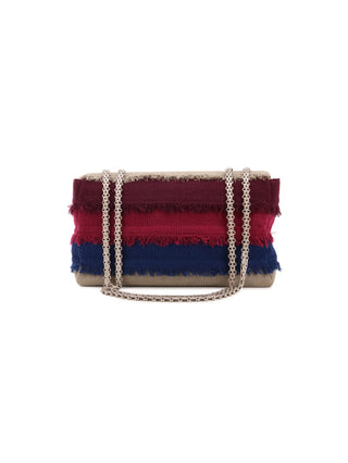 2.55 Reissue Color-Block Fringe Flap Bag