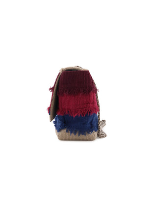 2.55 Reissue Color-Block Fringe Flap Bag