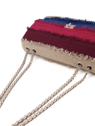 2.55 Reissue Color-Block Fringe Flap Bag