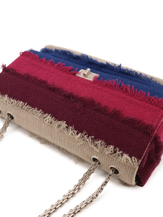 2.55 Reissue Color-Block Fringe Flap Bag