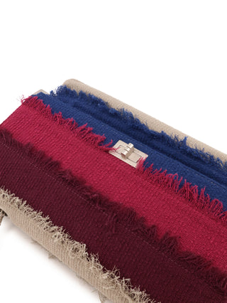 2.55 Reissue Color-Block Fringe Flap Bag