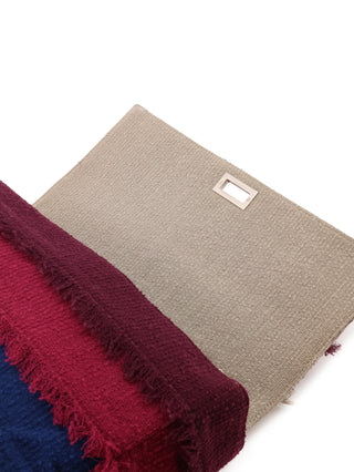 2.55 Reissue Color-Block Fringe Flap Bag
