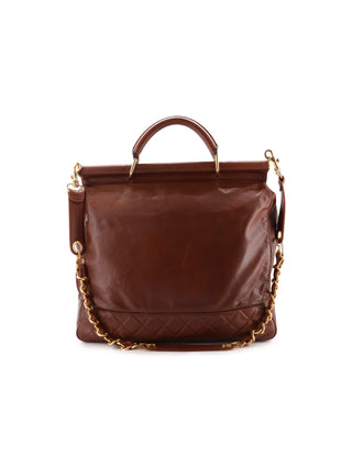 Two-Way Flap Top Handle Tote Bag