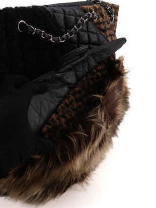 Patchwork Fur Tote Bag