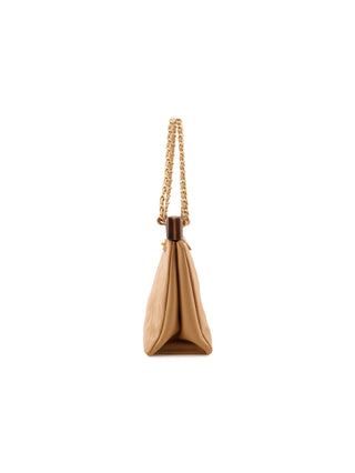 Caviar Leather Wood Frame Shoulder Bag