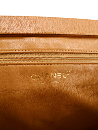 Caviar Leather Wood Frame Shoulder Bag