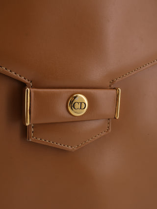 CD Logo Clasp Top Handle Handbag