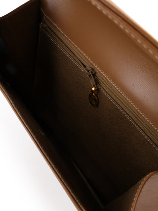 CD Logo Clasp Top Handle Handbag