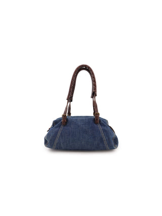 Denim Boston Shoulder Bag
