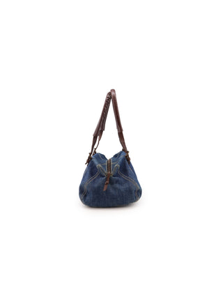 Denim Boston Shoulder Bag