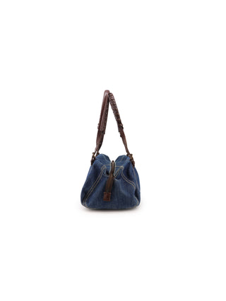 Denim Boston Shoulder Bag