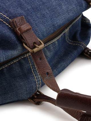 Denim Boston Shoulder Bag