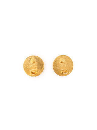1995 CC Shell Clip-On Earrings
