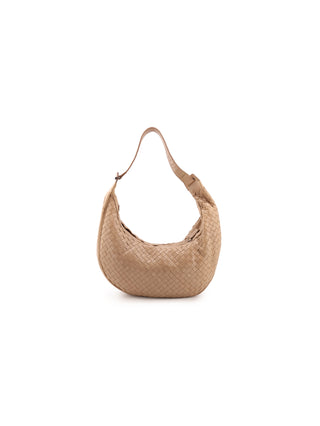 Intrecciato Crescent Hobo Shoulder Bag