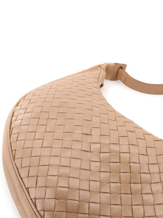Intrecciato Crescent Hobo Shoulder Bag