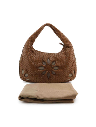 Intrecciato Flower Hobo Shoulder Bag