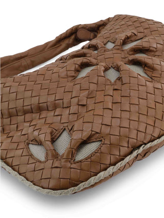 Intrecciato Flower Hobo Shoulder Bag