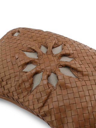 Intrecciato Flower Hobo Shoulder Bag