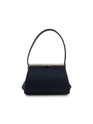 Intrecciato Satin Clasp Handbag