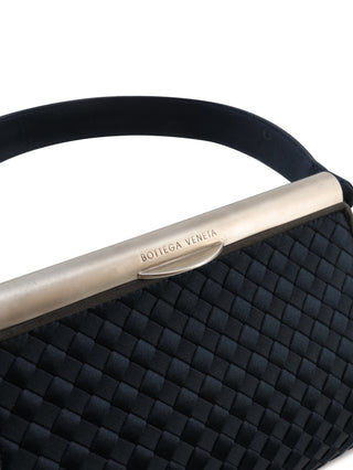 Intrecciato Satin Clasp Handbag