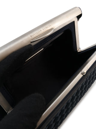Intrecciato Satin Clasp Handbag