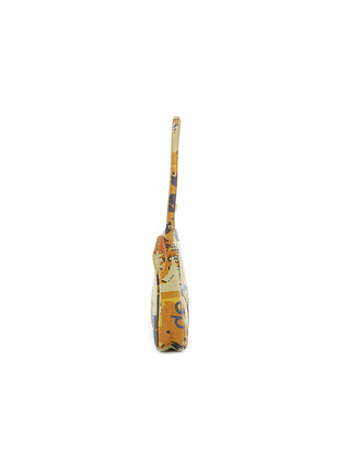 Orange Print Mini Saddle Handbag