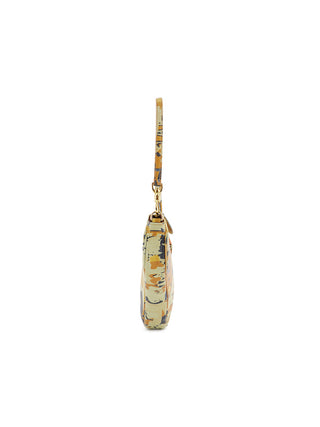 Orange Print Mini Saddle Handbag