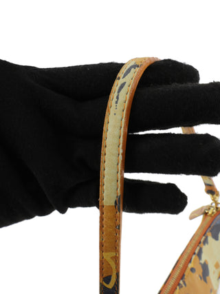 Orange Print Mini Saddle Handbag