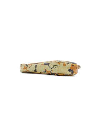 Orange Print Mini Saddle Handbag