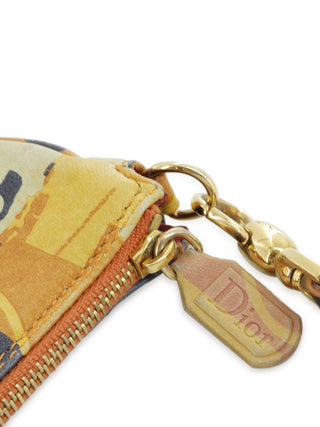 Orange Print Mini Saddle Handbag