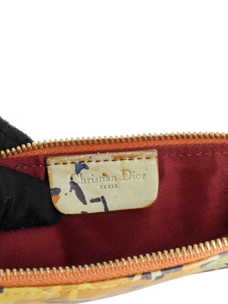 Orange Print Mini Saddle Handbag