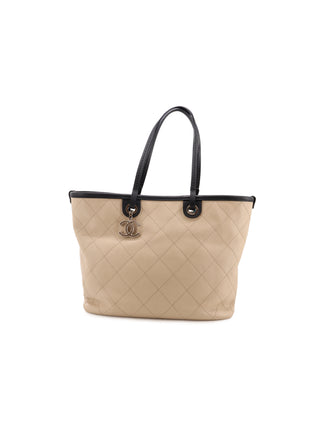 Quilted CC Charm Tote Bag