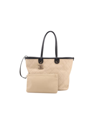Quilted CC Charm Tote Bag
