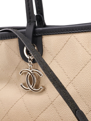Quilted CC Charm Tote Bag