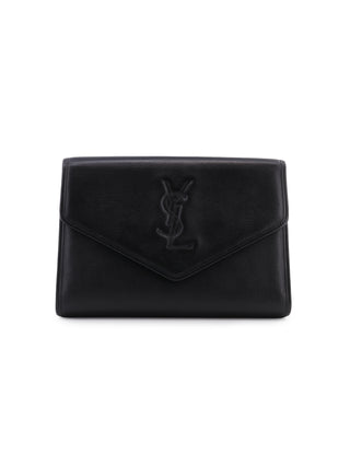 Black Leather Clutch Bag