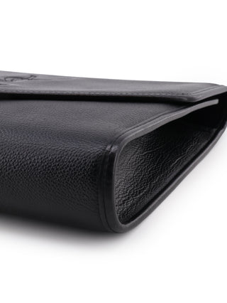 Black Leather Clutch Bag