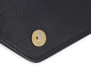 Black Leather Clutch Bag