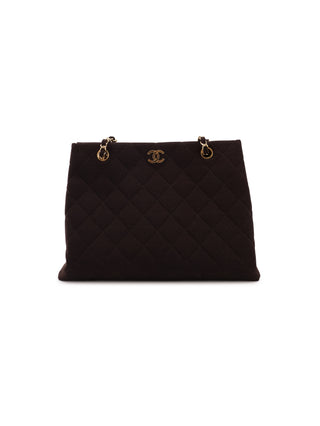 Quilted Jersey Chain Tote Bag