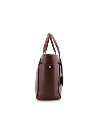 Heritage Brown Pebbled Leather Tote Bag