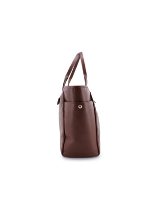 Heritage Brown Pebbled Leather Tote Bag