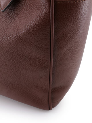 Heritage Brown Pebbled Leather Tote Bag