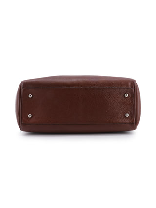 Heritage Brown Pebbled Leather Tote Bag