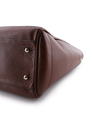 Heritage Brown Pebbled Leather Tote Bag