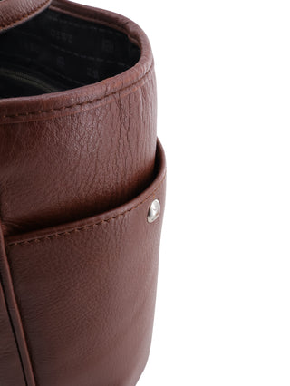 Heritage Brown Pebbled Leather Tote Bag