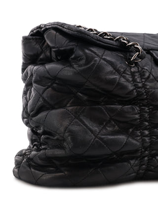 Quilted Gathered Flap Shoulder Bag