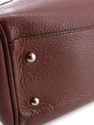 Heritage Brown Pebbled Leather Tote Bag