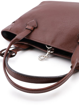 Heritage Brown Pebbled Leather Tote Bag