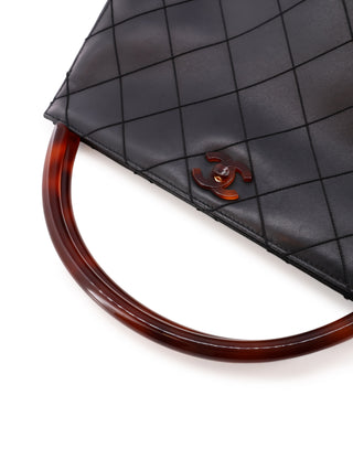 Tortoiseshell CC Top Handle Tote Bag