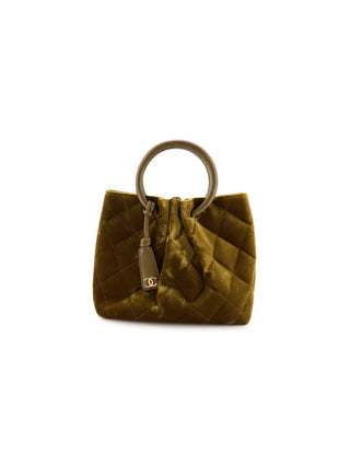 Velvet Ring Handle Tote Bag